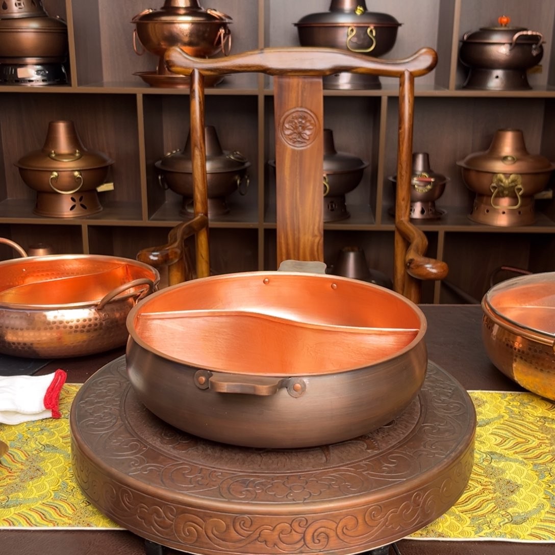 飞***哥搪瓷纯紫铜电磁炉款超厚2.0，28鸳鸯