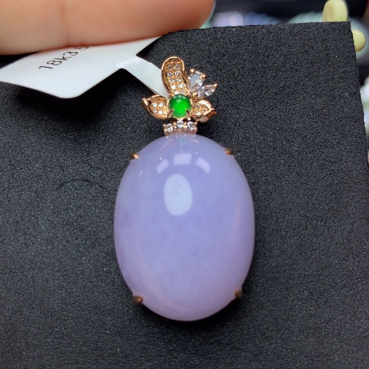 翡翠手链18K金镶嵌翡翠