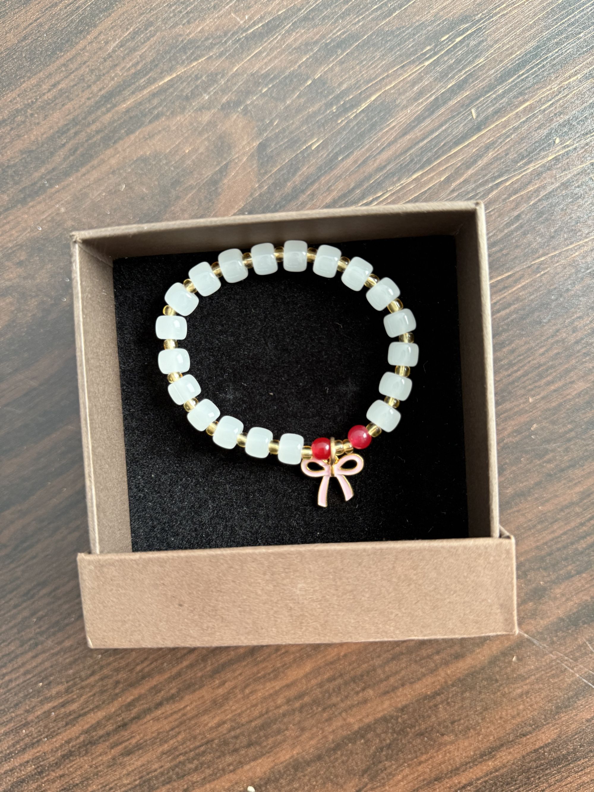 L133白色单圈琉璃珠0.8