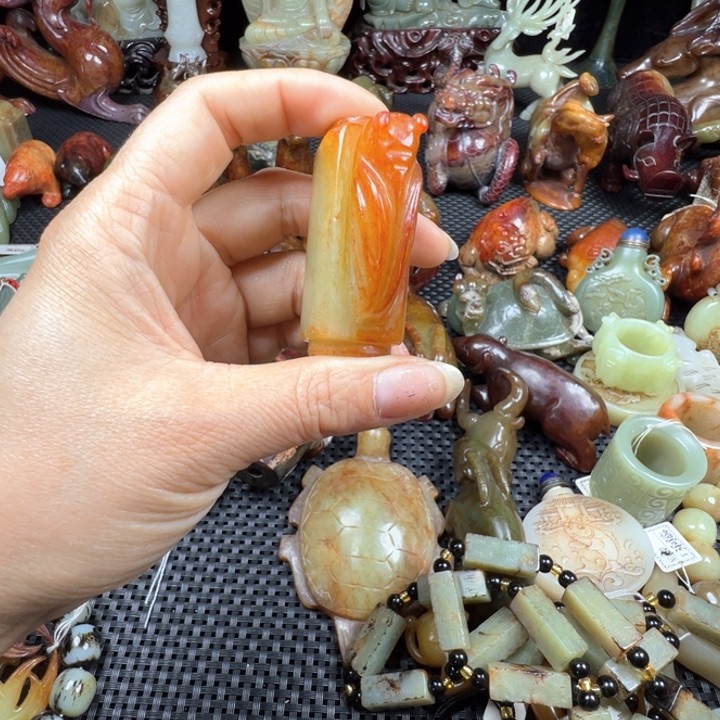 和田玉未镶嵌挂件秋**叶