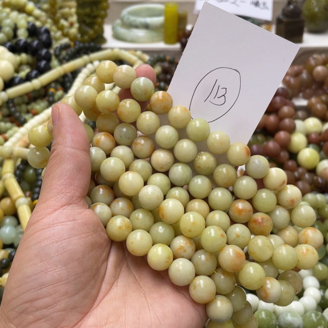 蛇纹石玉手链未镶嵌