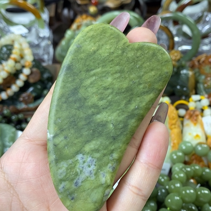 蛇纹石玉刮板板未镶嵌