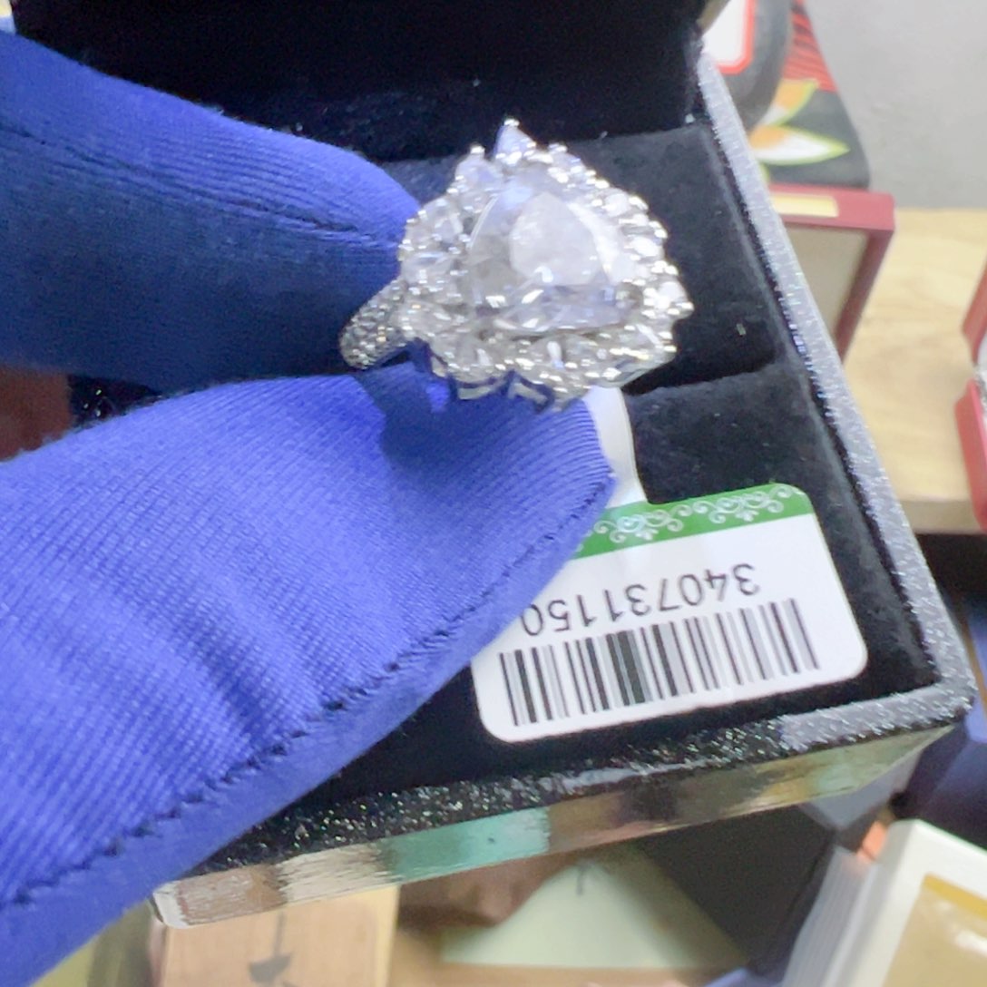 银S925镶嵌戒托钻石粉丝