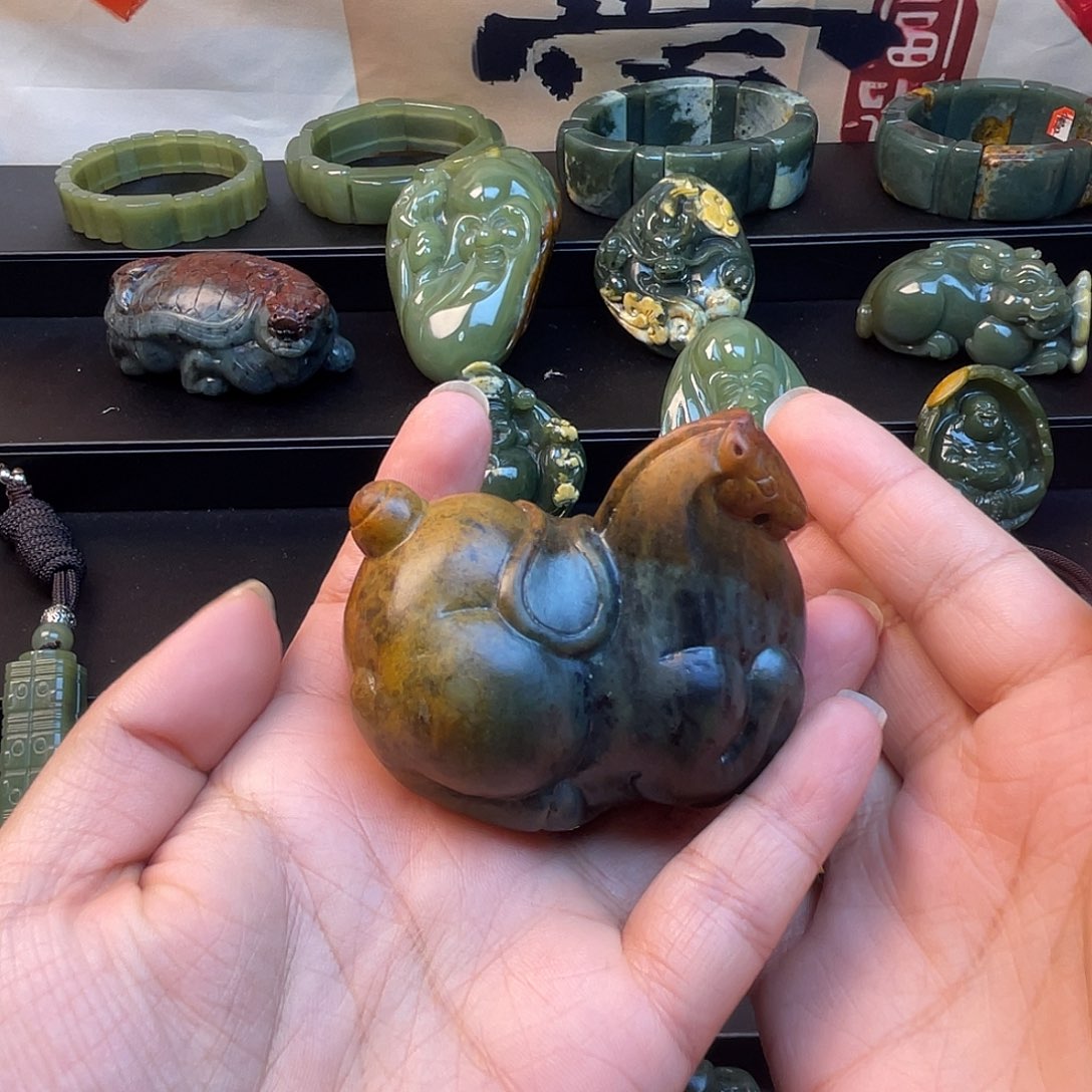 （***）岫岩河磨玉（透闪石质玉）未镶嵌手链
