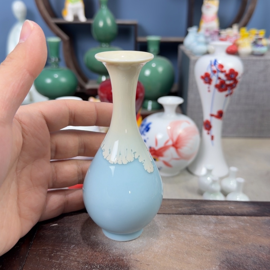 陶瓷手工小花器摆件