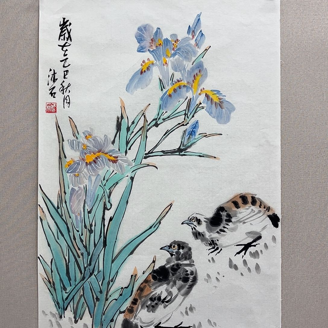 国画艺术家真人手绘