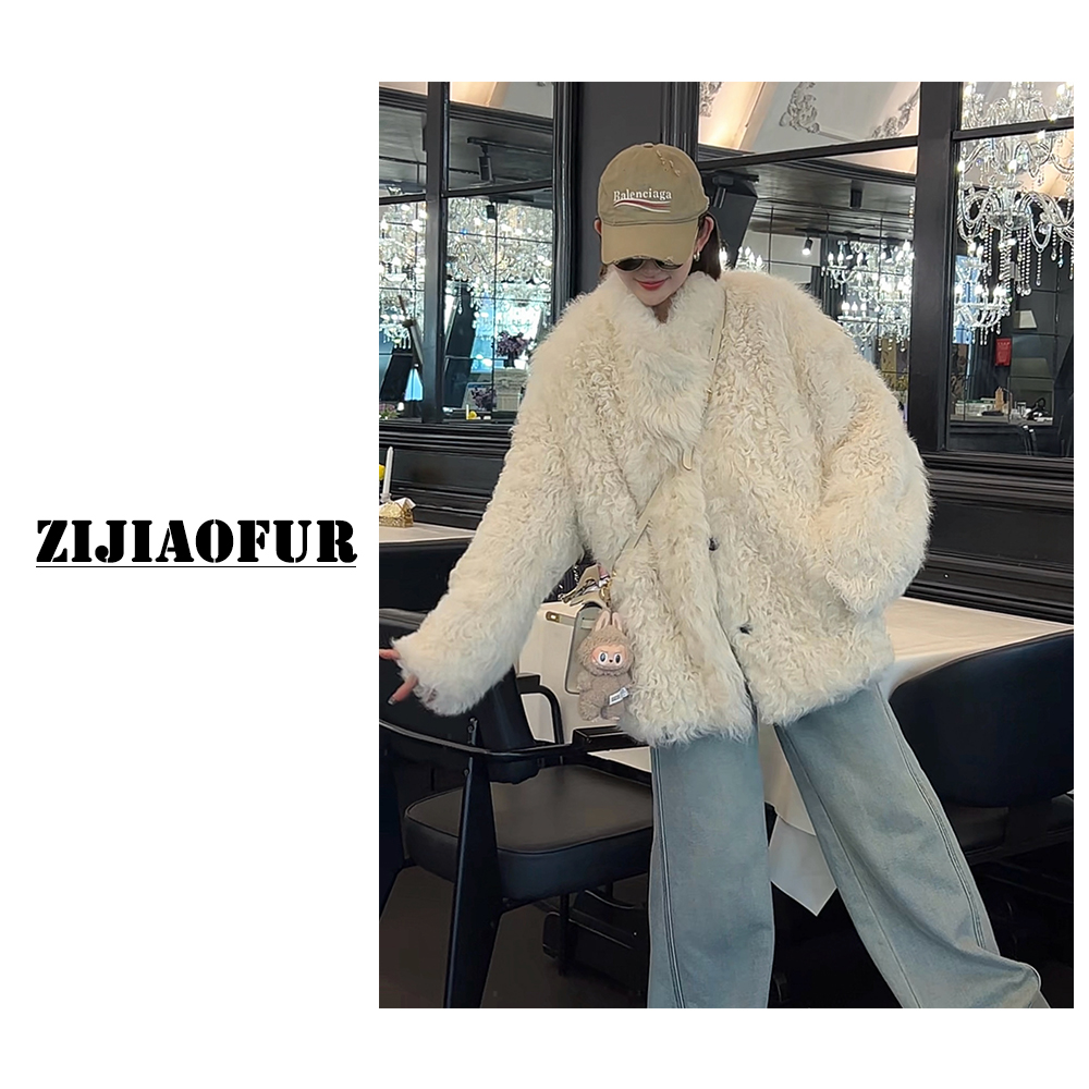 “巴黎邂逅”托斯卡纳皮毛一体｜翻领中长款冬季皮草 FLZF-T16152