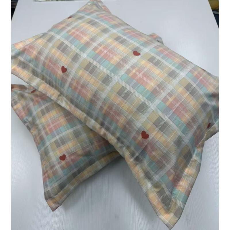 甜心彩格 通用枕套一对（48*74cm）