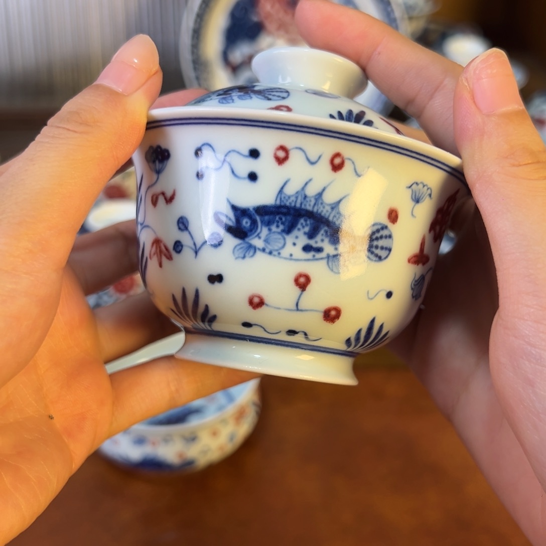 摆件景德镇陶瓷茶器百宝箱