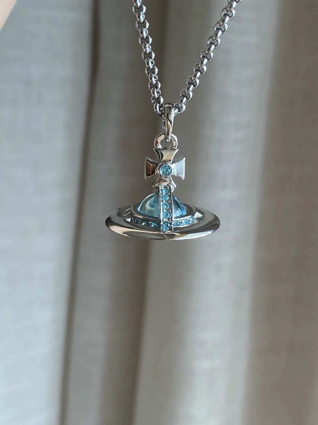 钛钢项链 带细节立体星球项链483