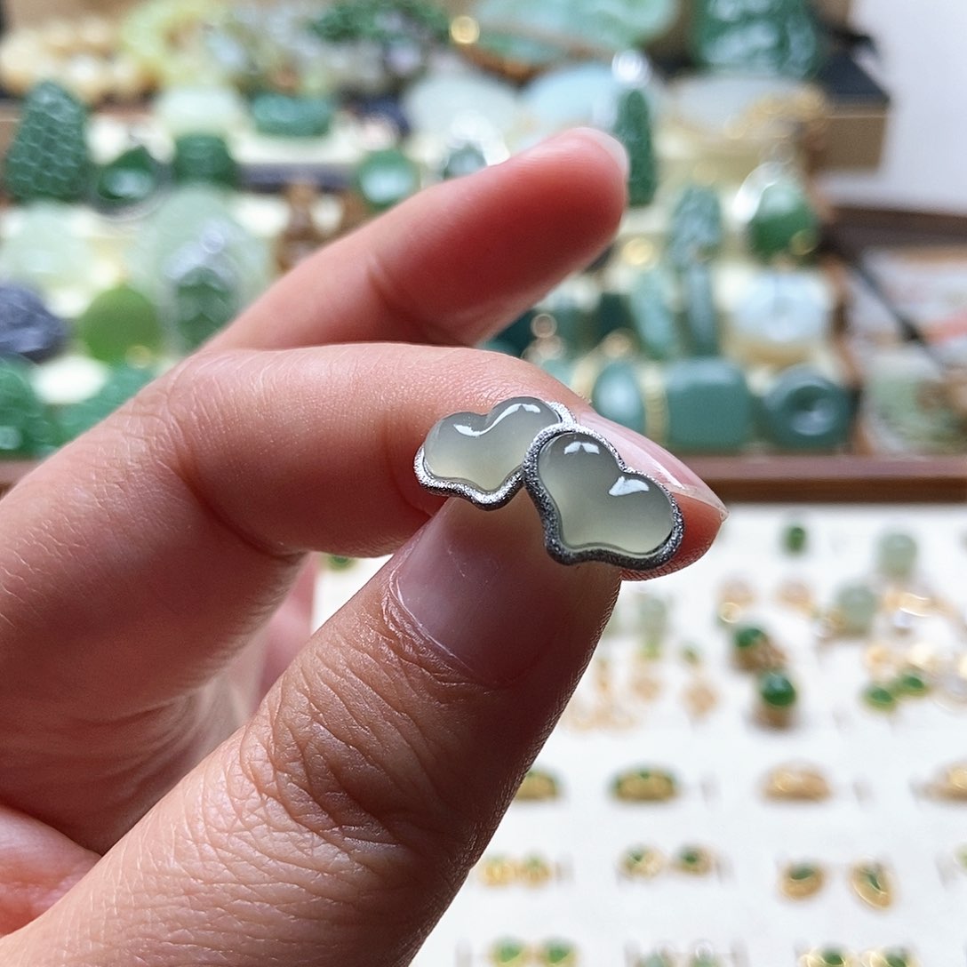 吊坠(不含链)银S925镶嵌和田玉