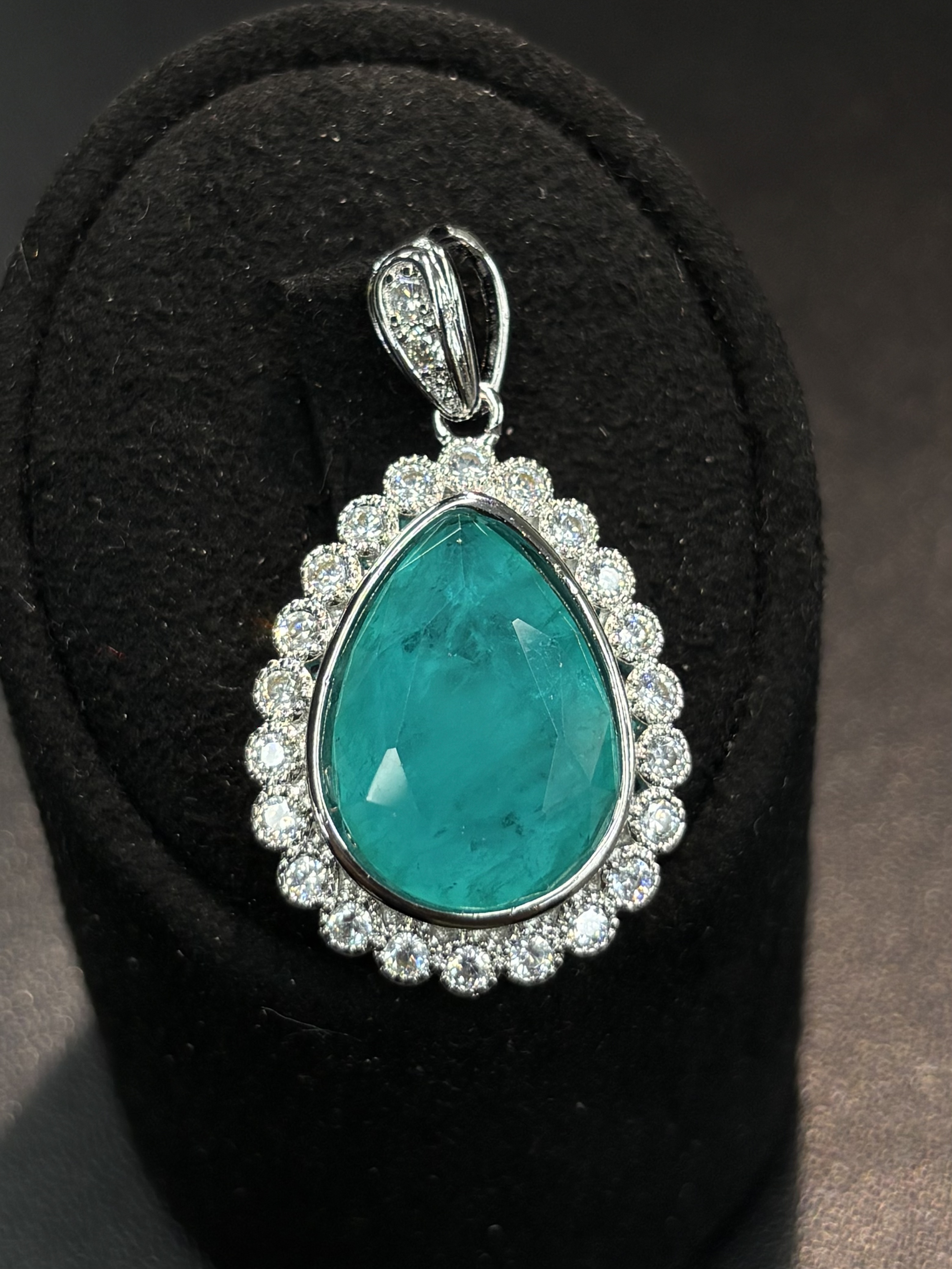 培育祖母绿/Paraiba/Neon Blue/帕拉伊巴吊坠