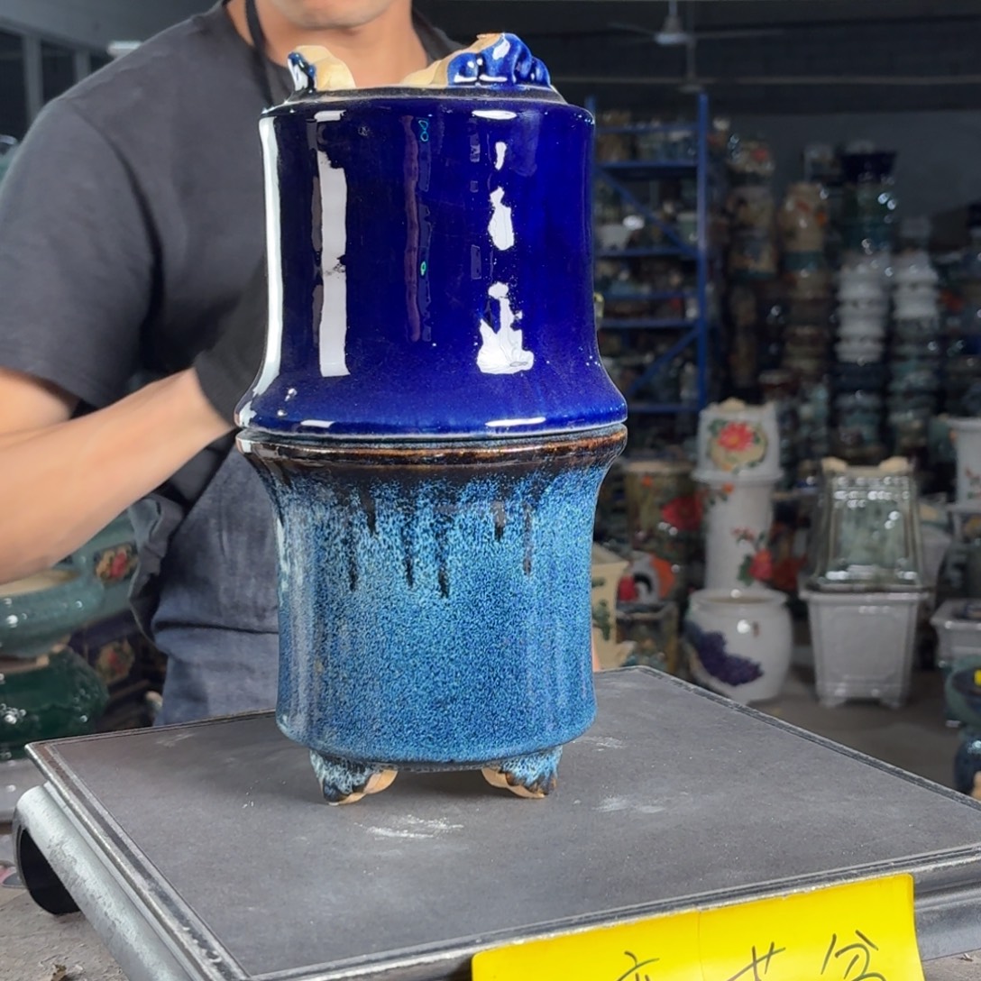 一风堂石湾花盆 内11*11微瑕缝隙