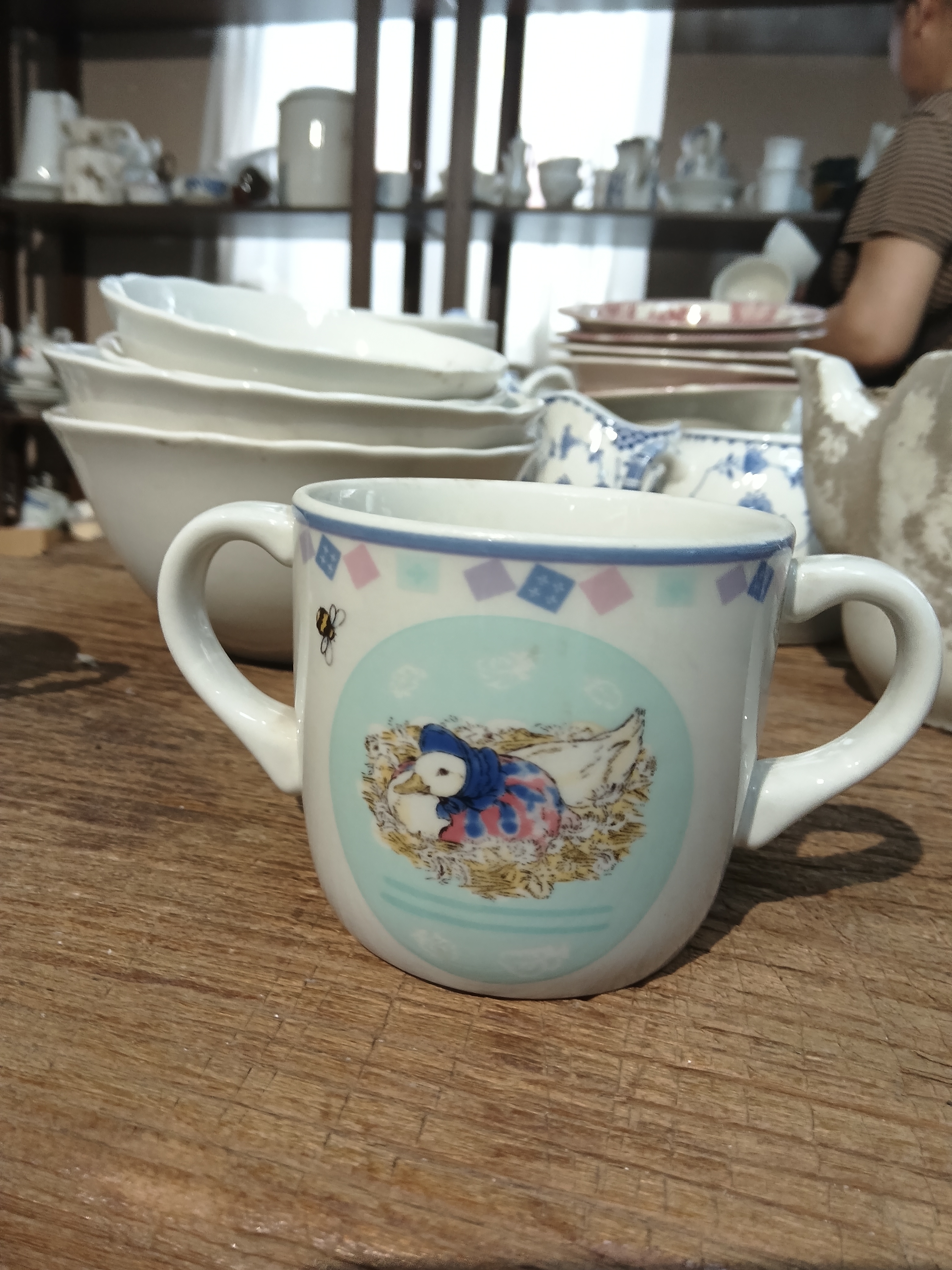 国营尾货比得兔双耳杯一个微瑕