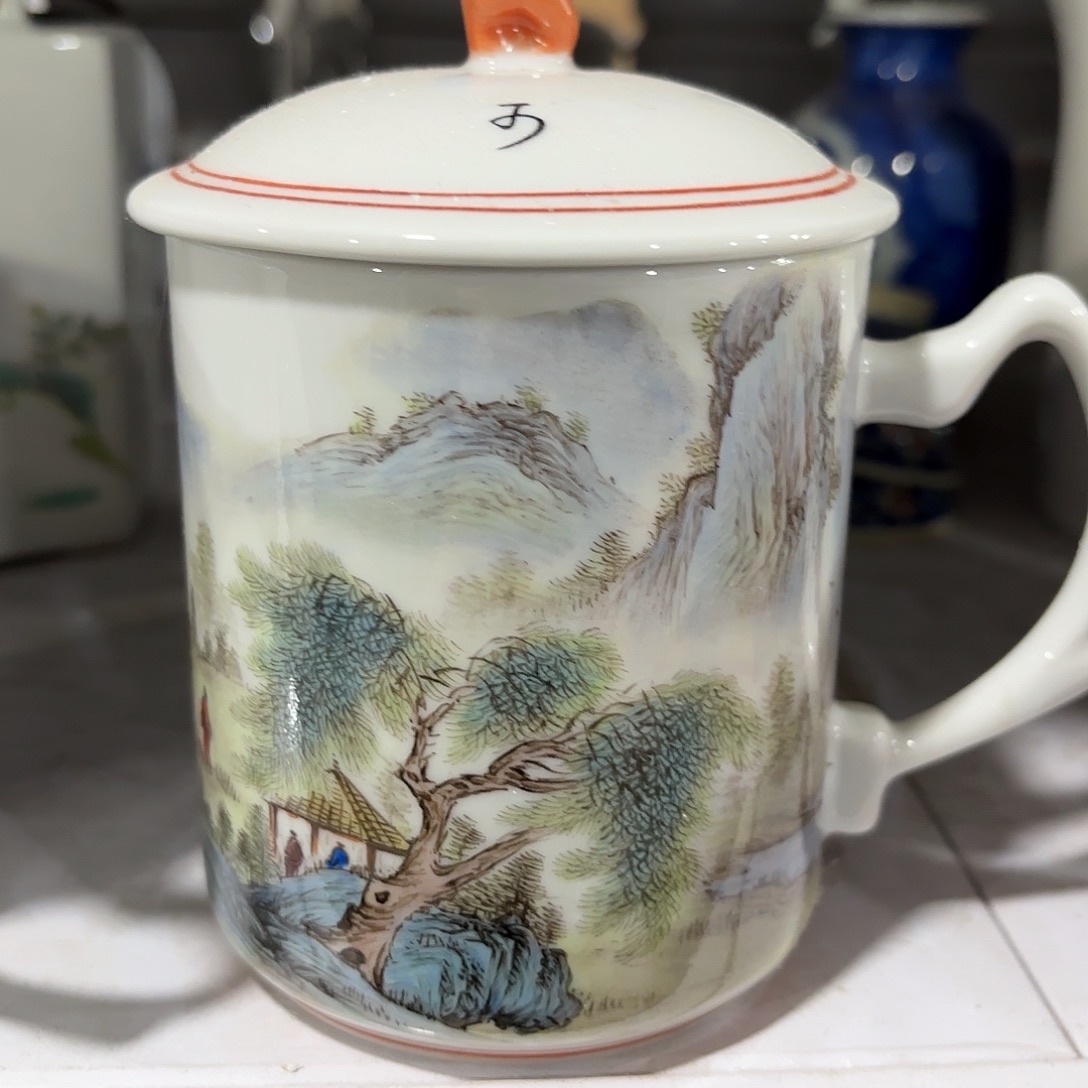 蓝***天摆件景德镇现代陶瓷用品