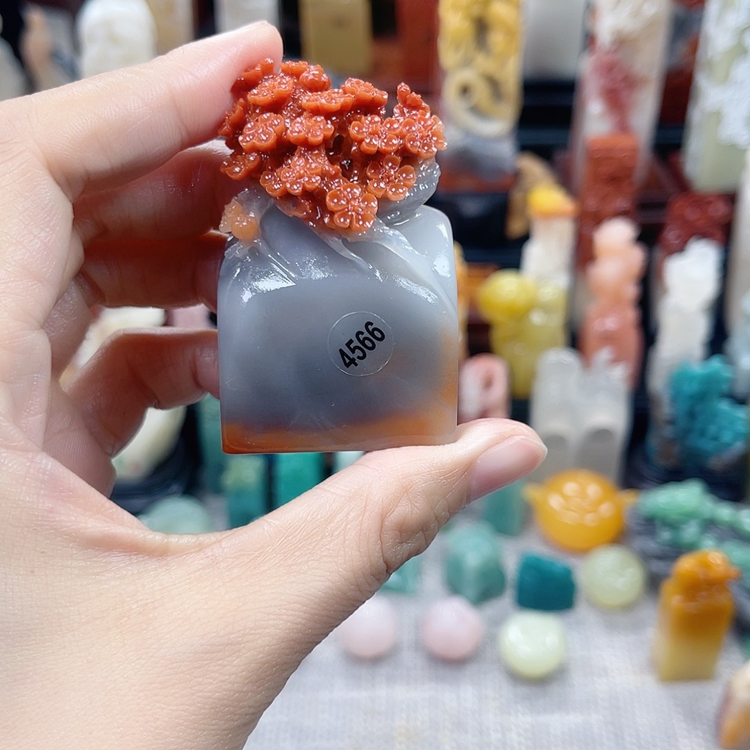 柒***猫印石昌化石4566包邮包刻