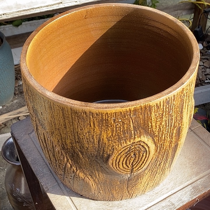 花盆紫砂口23.5高度20无孔大号树桩