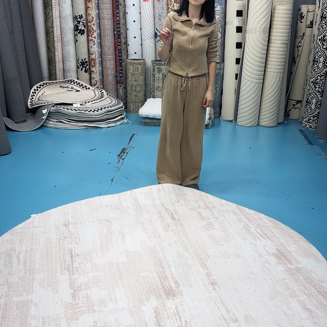 混纺加厚棉布底仿羊绒直径两米圆全新特价福利