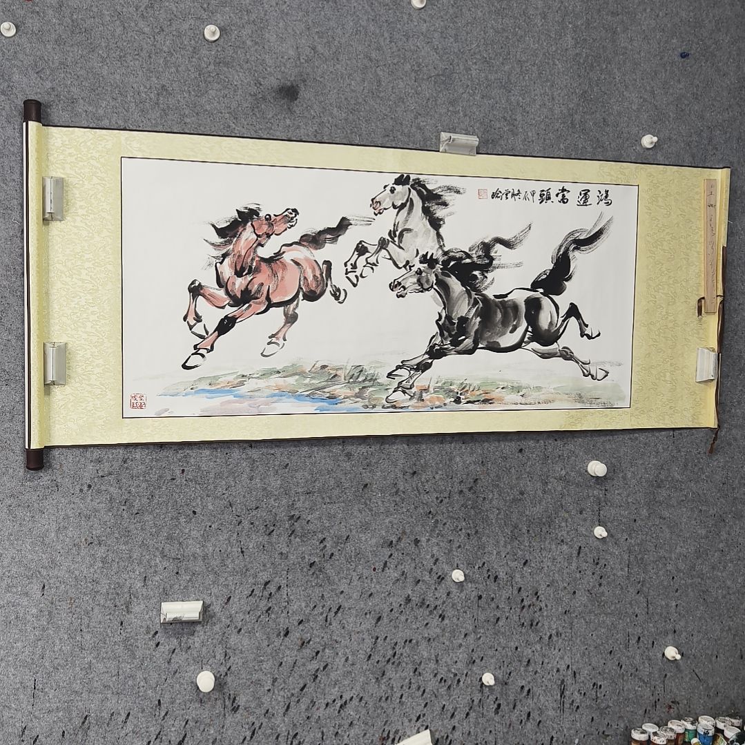 国画ヽ****莜马到成功的男人