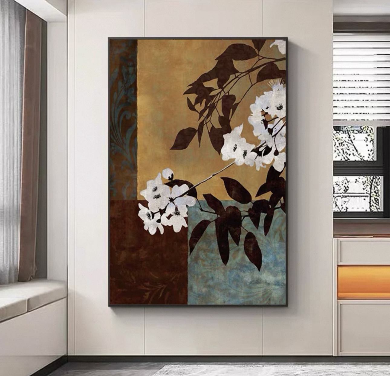 归雁中古风北欧风现代简约北欧餐厅装饰画客厅走廊实物手工