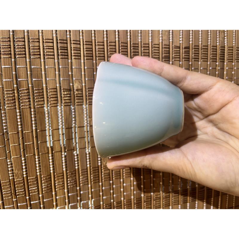 景德镇高温瓷龙泉青瓷三花杯2号