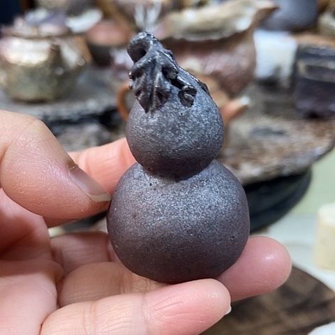 杯小葫芦柴烧裸烧手作品