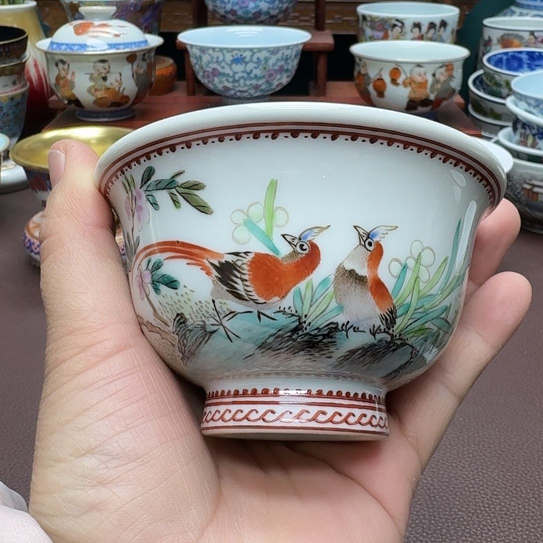 瓷片景德镇仿古手工制作精品展示