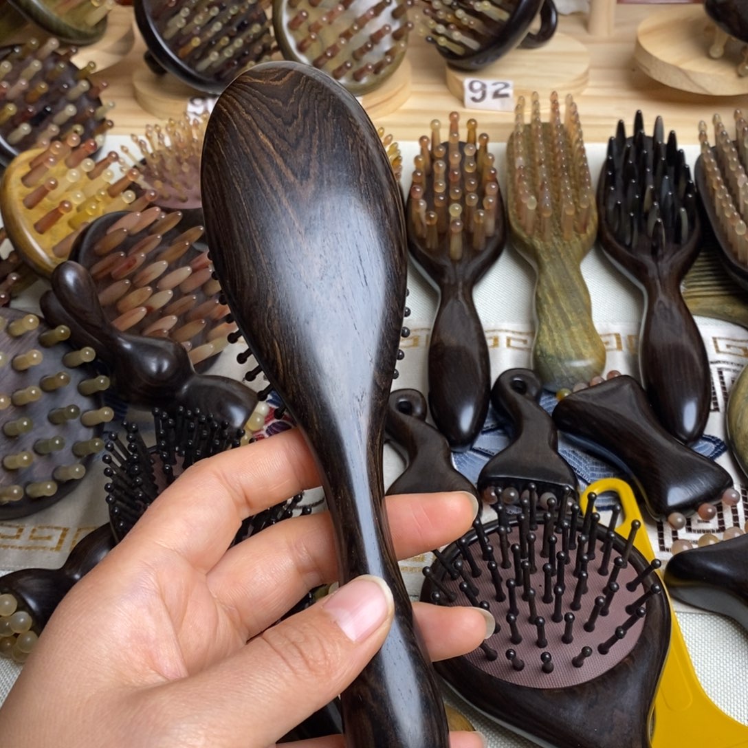 紫光檀按摩梳子梳理