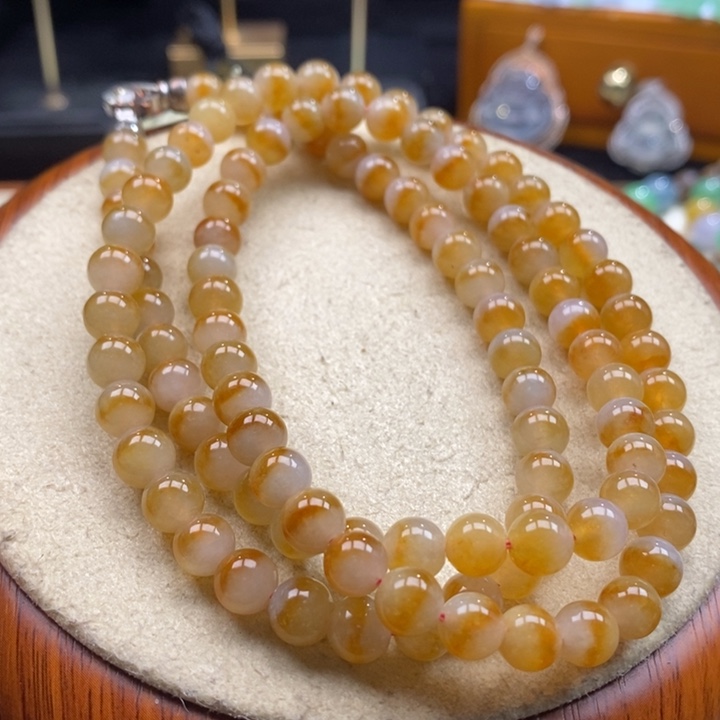 翡翠吊坠(不含链)未镶嵌翡翠芬达黄项链