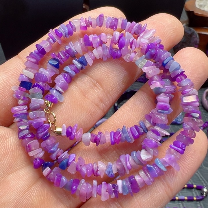 苏纪石（舒俱来）项链18K金镶嵌