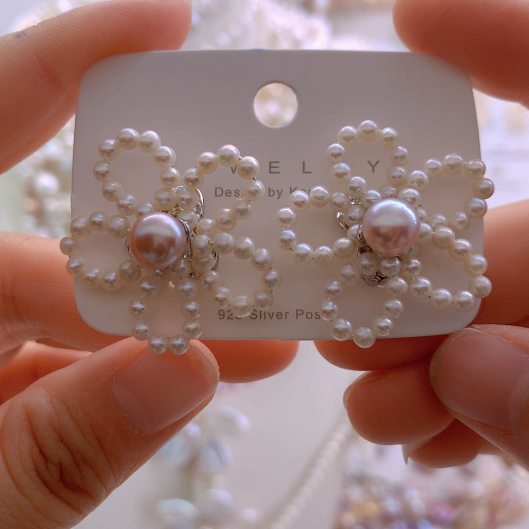 耳环淡水珍珠未镶嵌