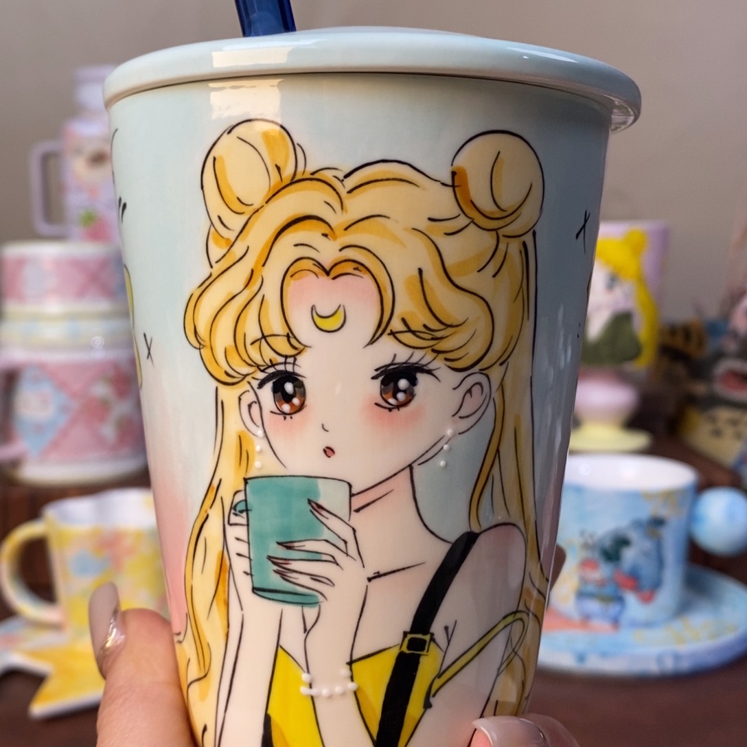 杯景德镇手绘杯子