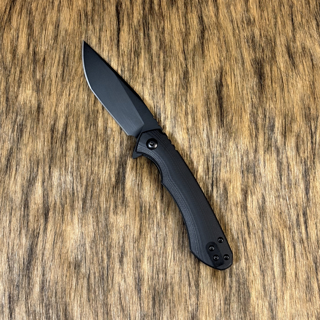 【武士】玻璃纤维G10手柄CPM-110V镀钛手工刀