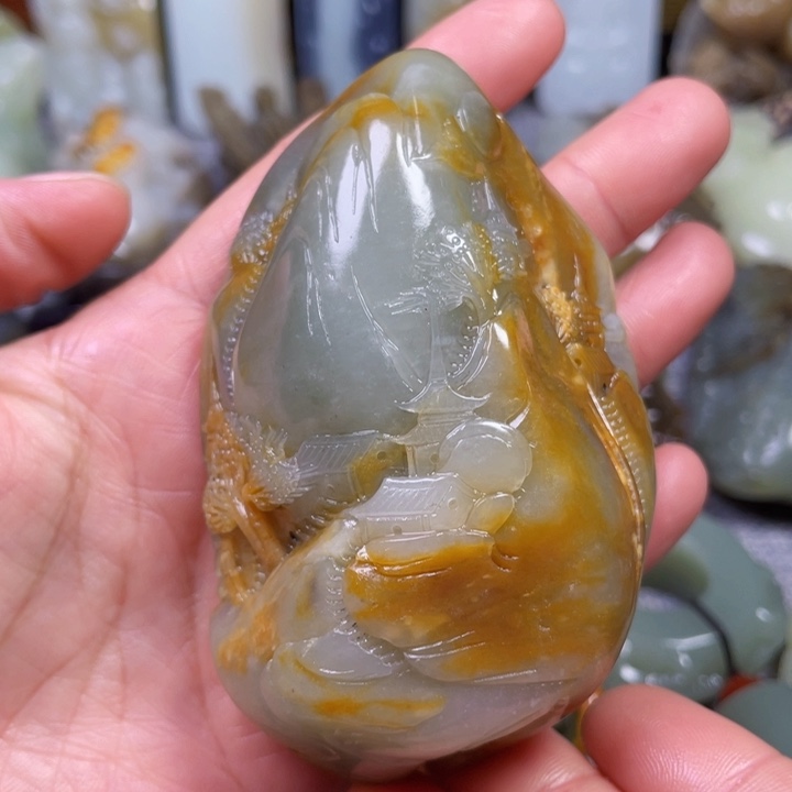 和田玉未镶嵌挂件