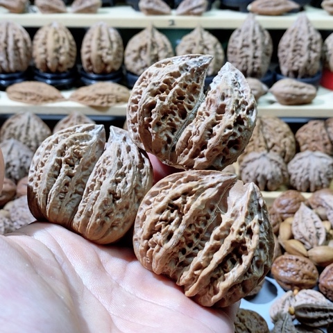 文玩核桃把件三个连体单只