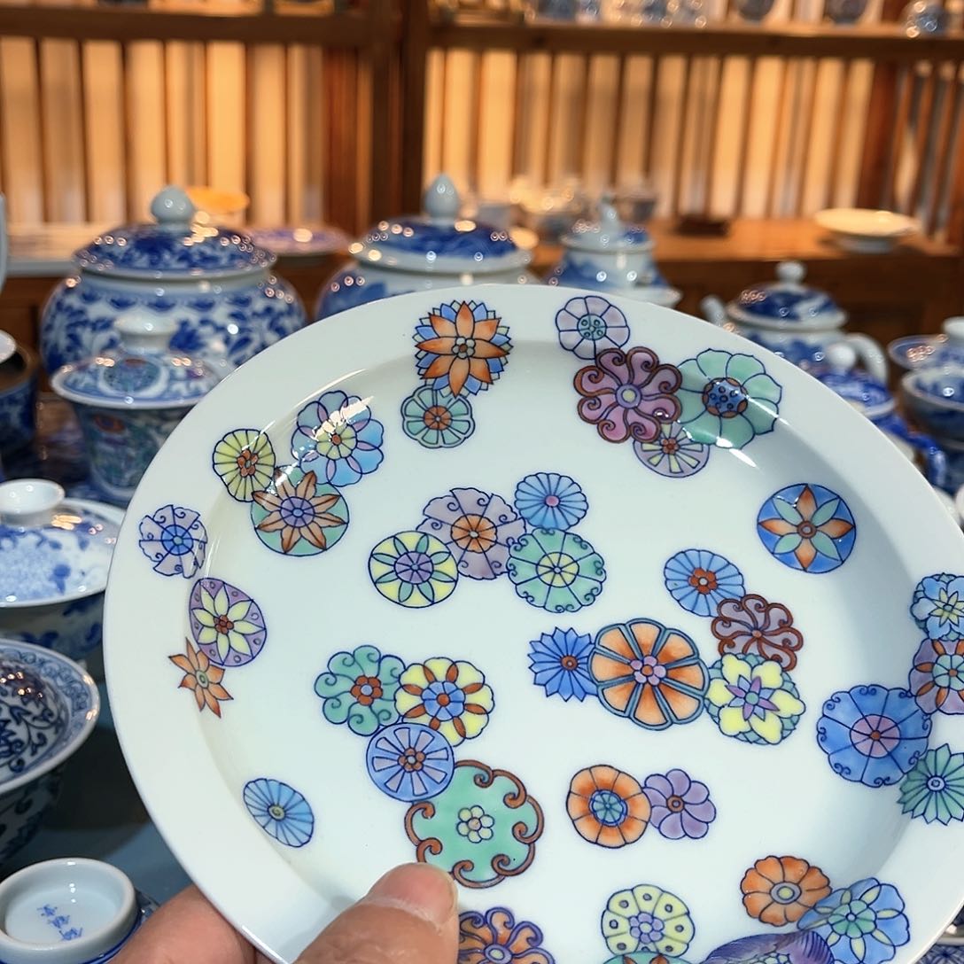 錡镇堂手工手绘绘壶承