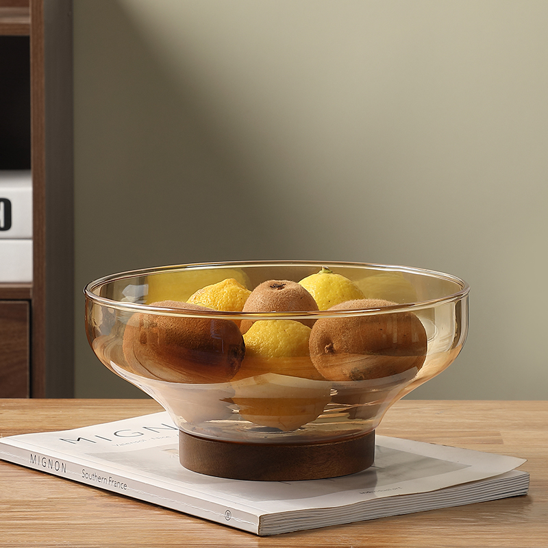 新款水果盘高颜值简约造型果盘干果盘收纳盒斗笠型沙拉碗