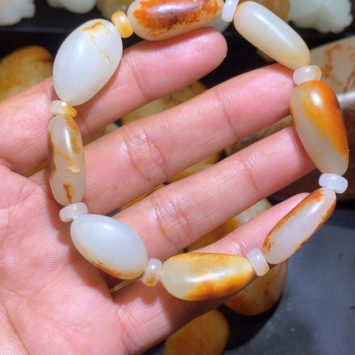 和田玉54克手串未镶嵌