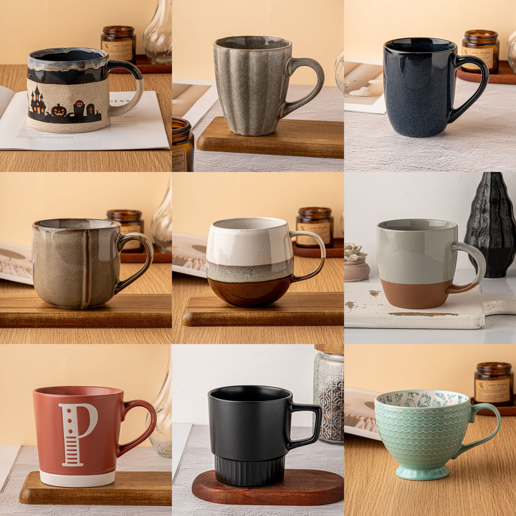 （微瑕B160-299）2个装 陶瓷马克杯咖啡牛奶杯水杯创意情侣欧式杯子