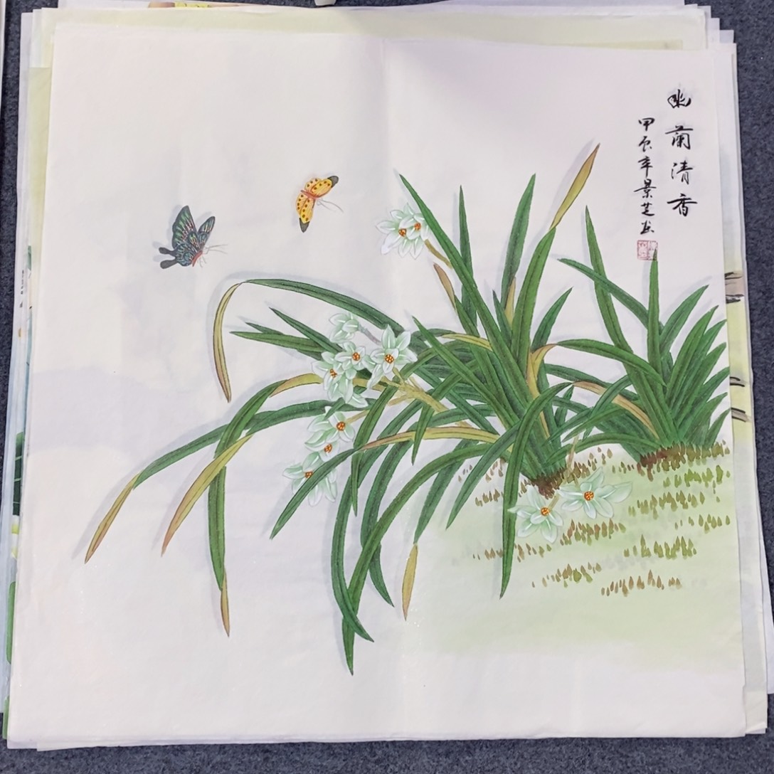国画尺寸68✖️68工笔斗方画画