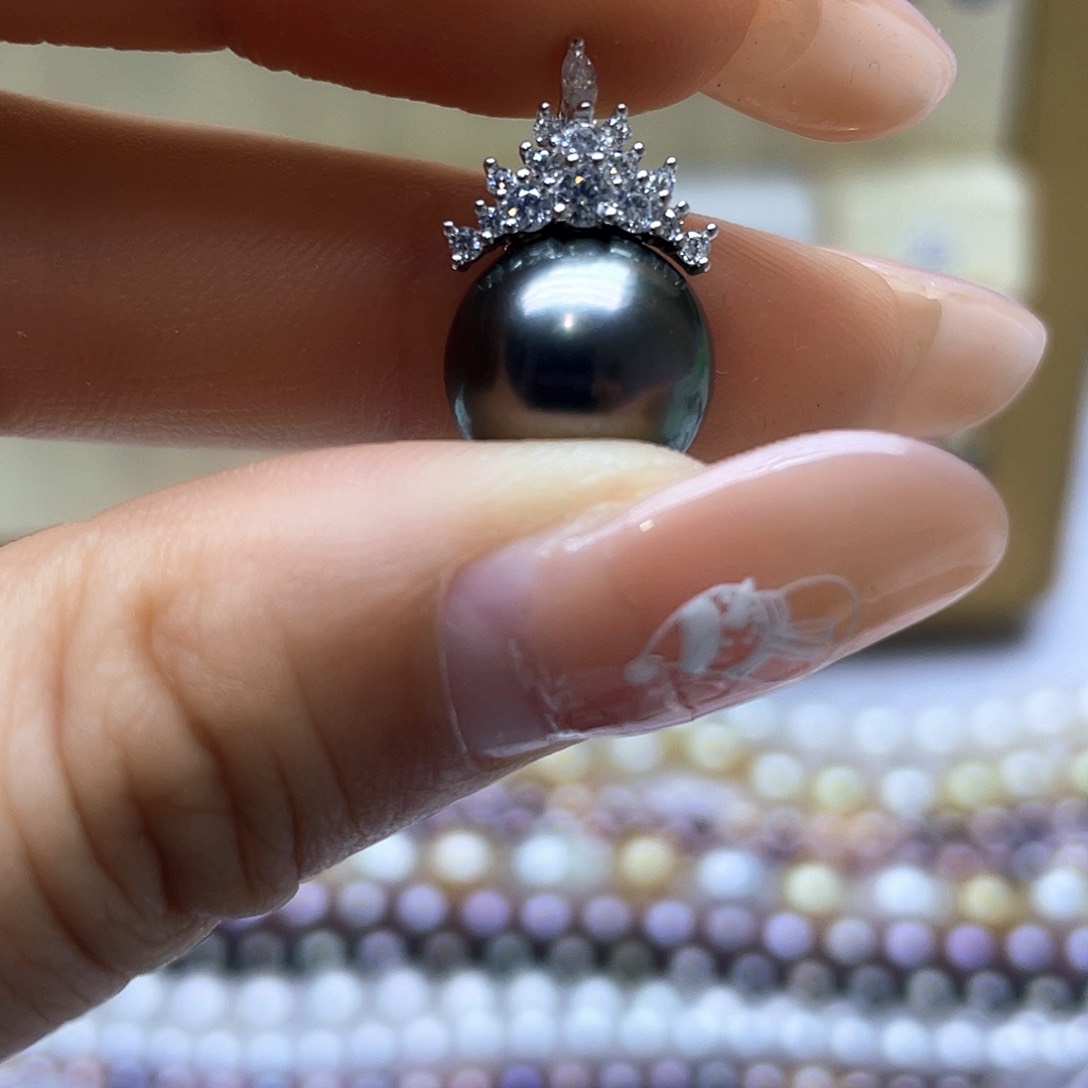 海水珍珠颈饰银S925镶嵌