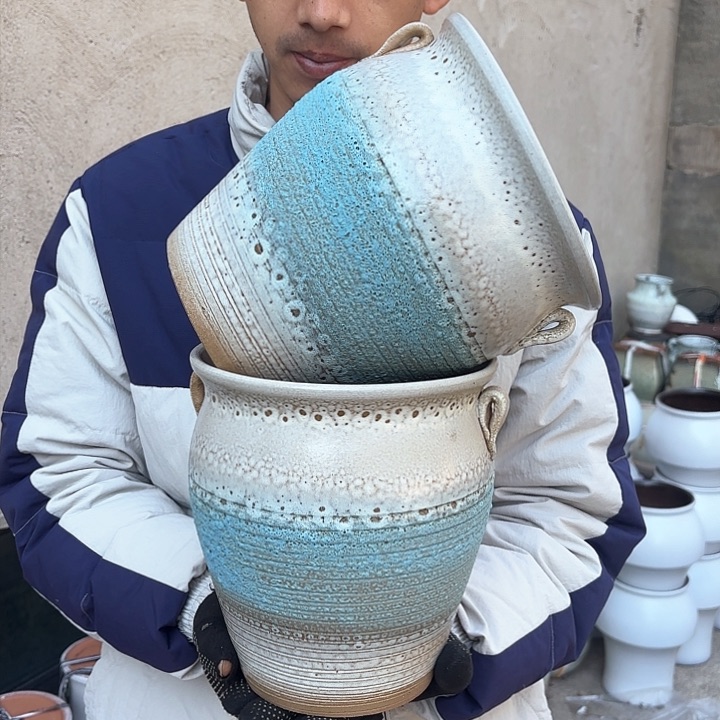 红陶泡泡两个口径19高度21