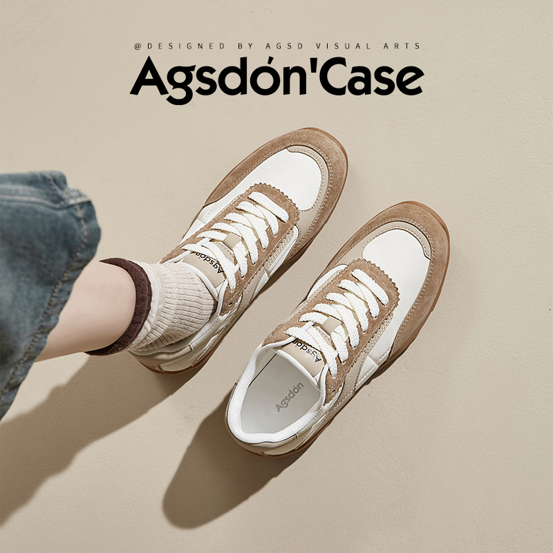 b151179厚底德训鞋女2025新款ins百搭阿甘鞋轻便运动休闲鞋