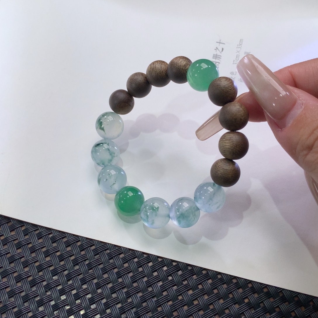 未镶嵌手串翡翠松鹤延年