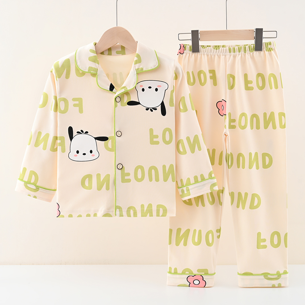 a类卡通儿童睡衣纯棉男女家居服春秋宝宝空调服女孩大童长袖套装