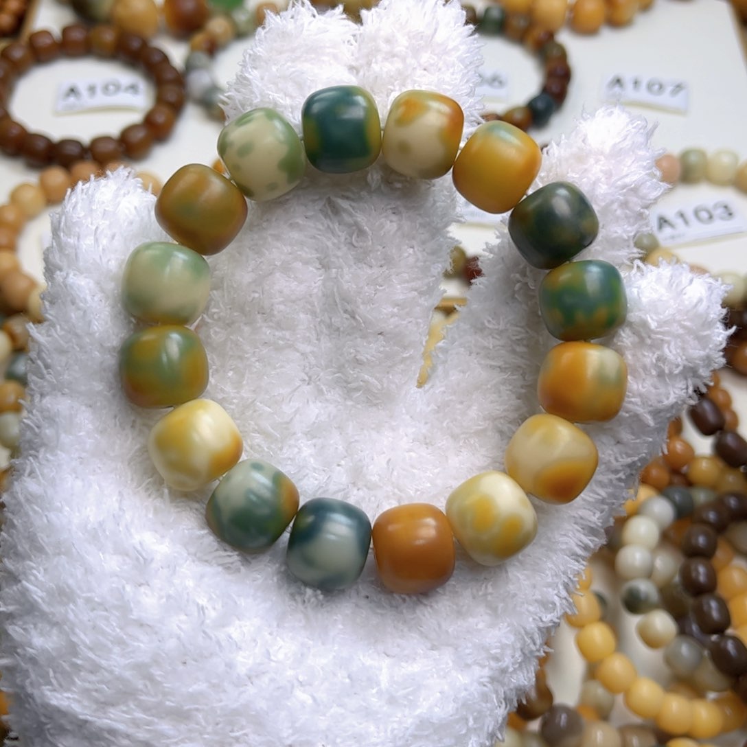 菩提根/象牙果手串新款干磨油膏飘花