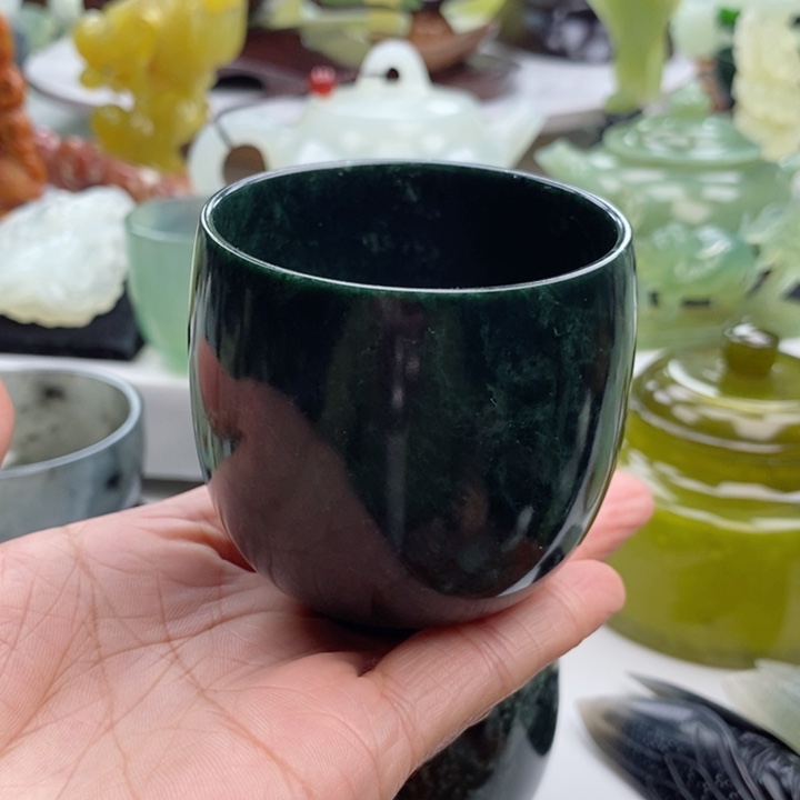 岫玉四大名玉茶杯120毫升未镶嵌L****商