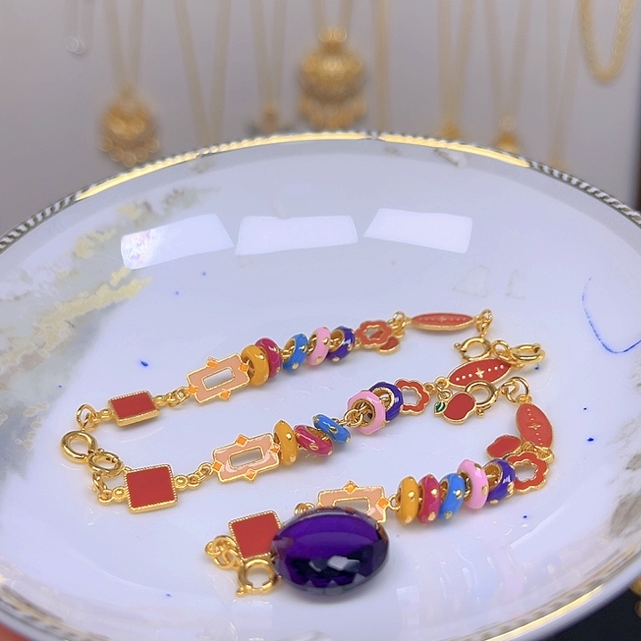 紫晶颈饰银S925镶嵌紫晶925镶嵌35