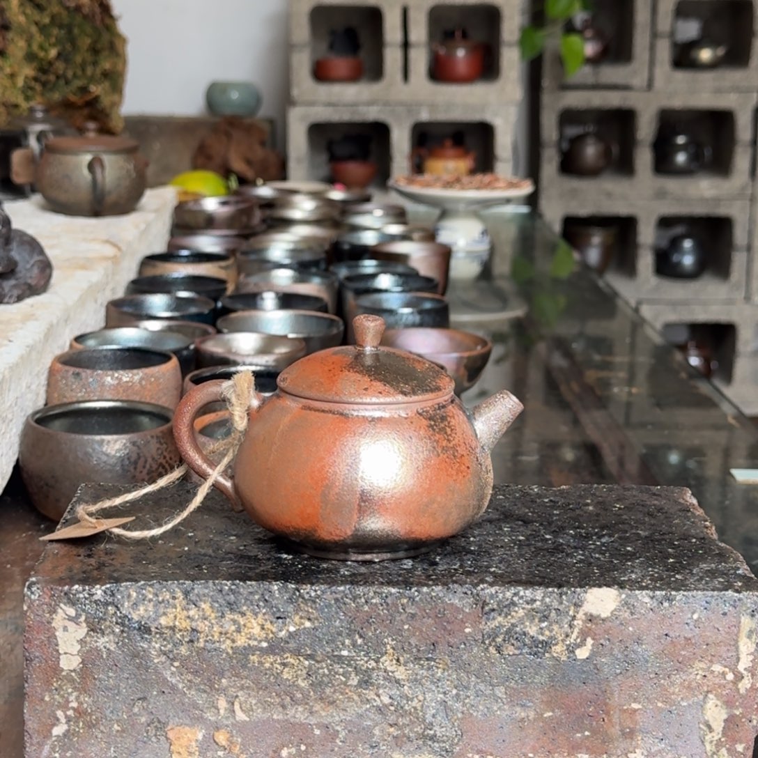 建水紫陶紫泥柴烧茶具