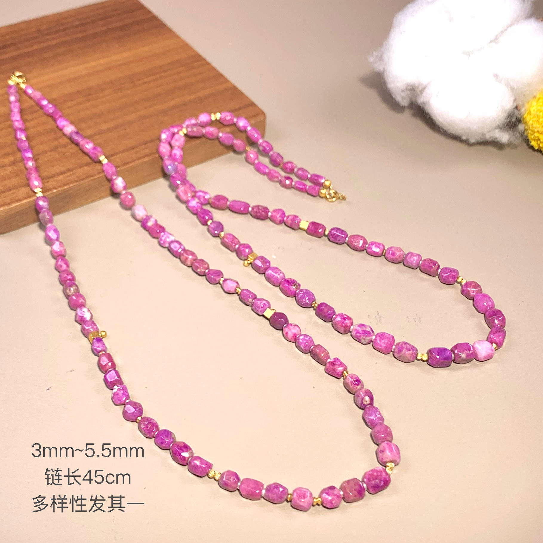 倾秋丨18K金镶舒俱来钻切项链/多样性发其一/链长45cm/K01112